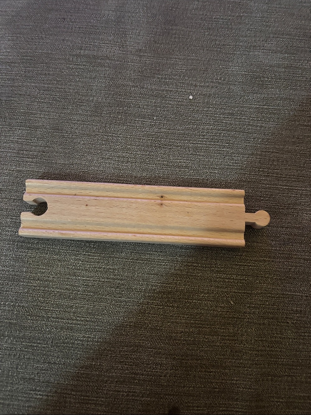 Wooden Train Track Straight Connector - Natural Wood